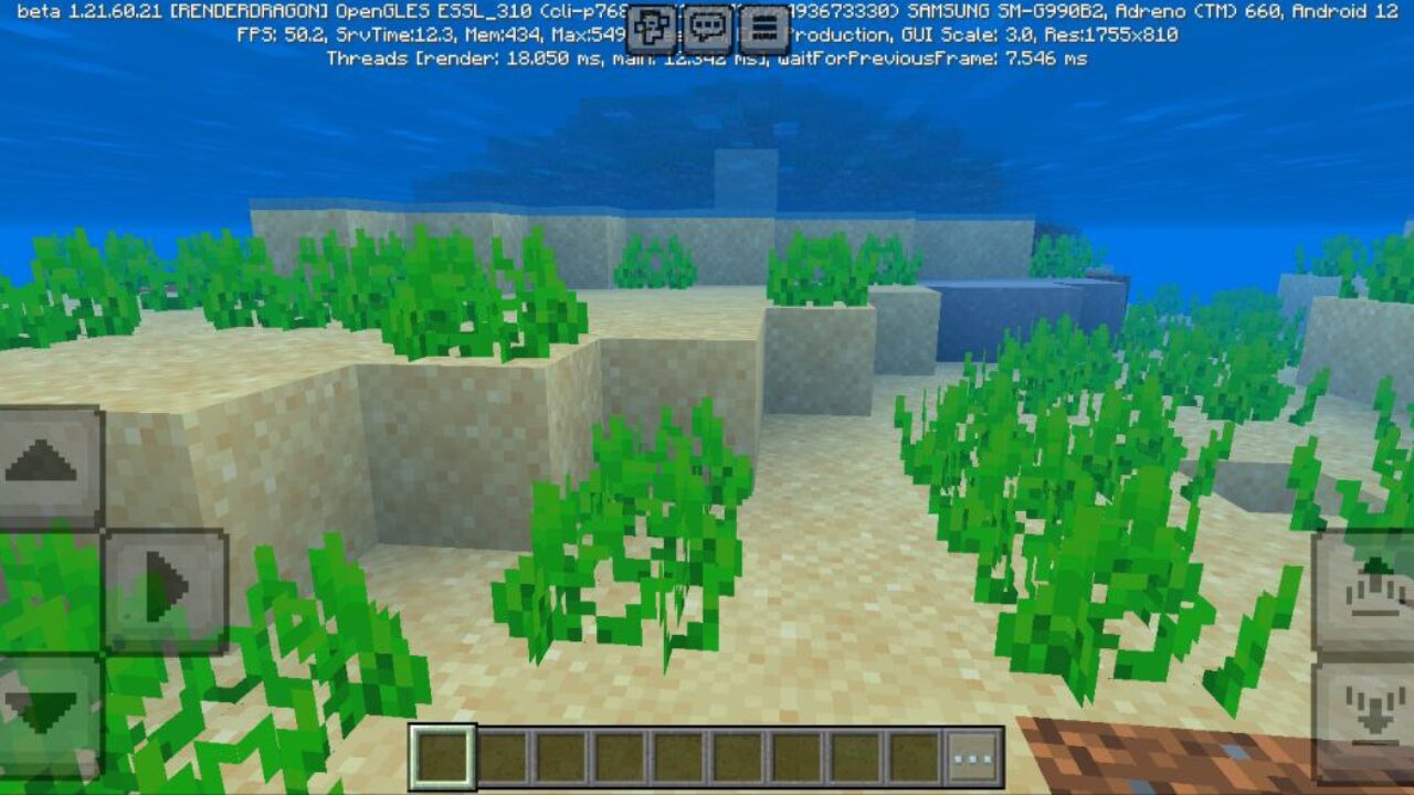 Underwater from Saturated Texture Pack for Minecraft PE