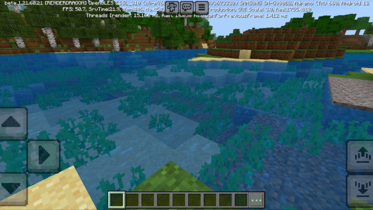 Water from Saturated Texture Pack for Minecraft PE