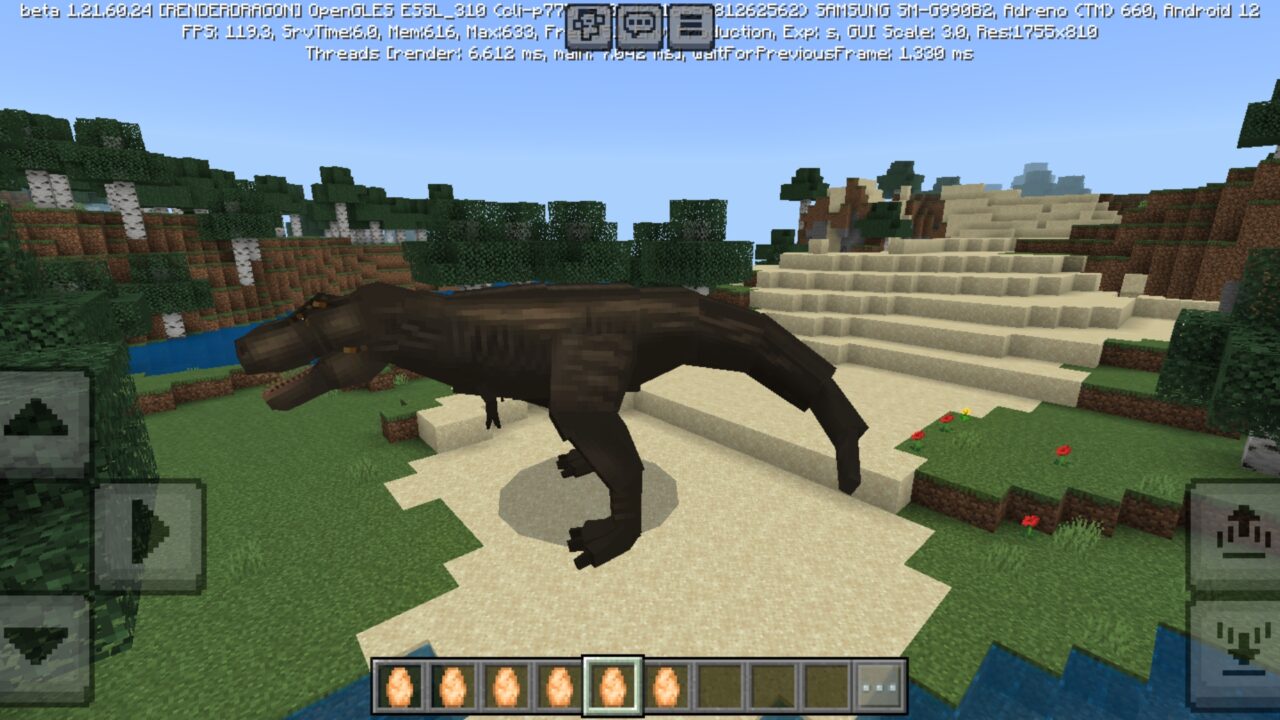 Trex from History Beast Mod for Minecraft PE