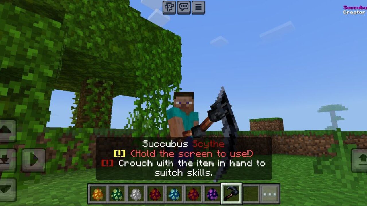 Weapon from Succubus Seduction Mod for Minecraft PE